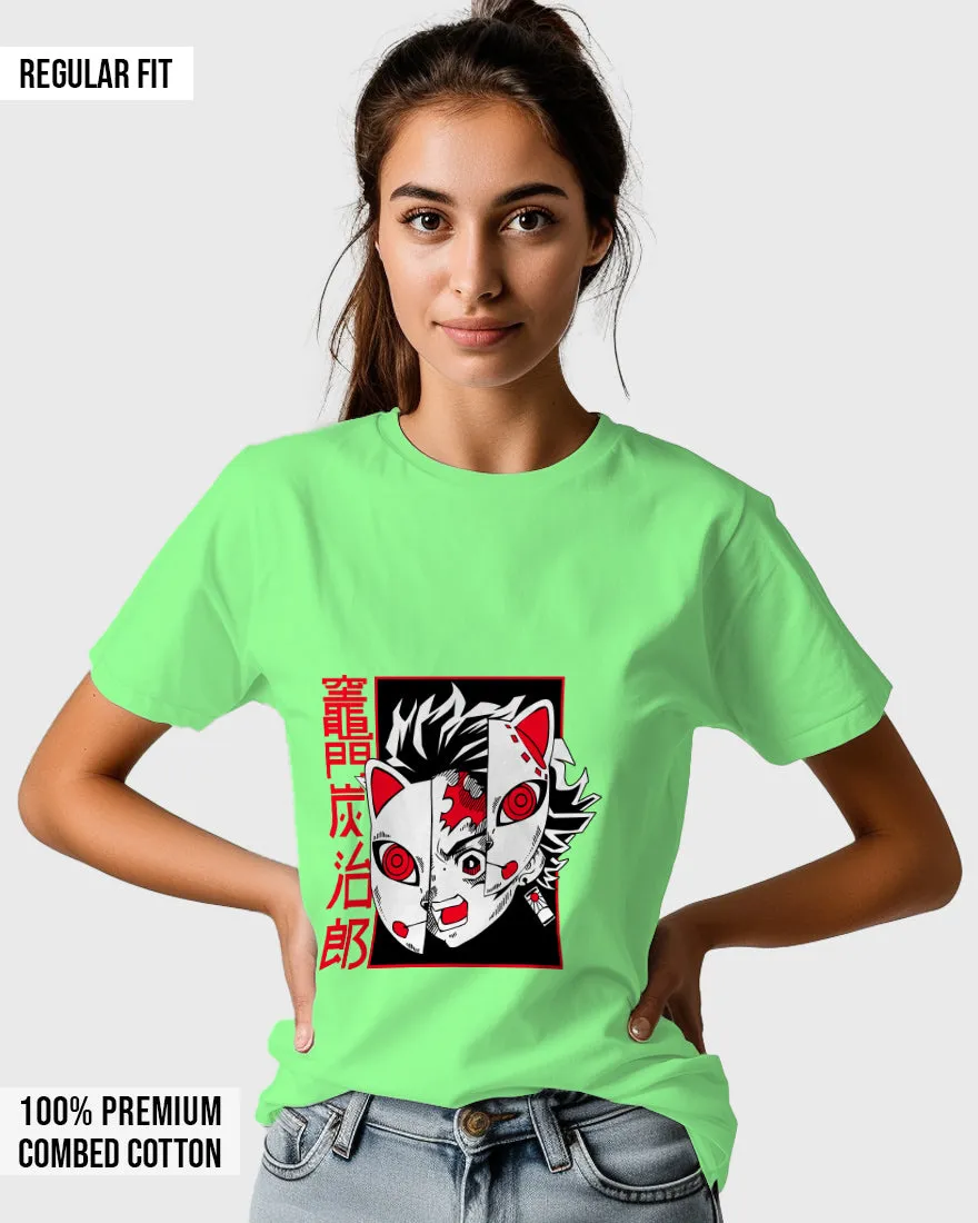 Womens Relaxed Fit TShirt Anime Chainsawman Tanjiro